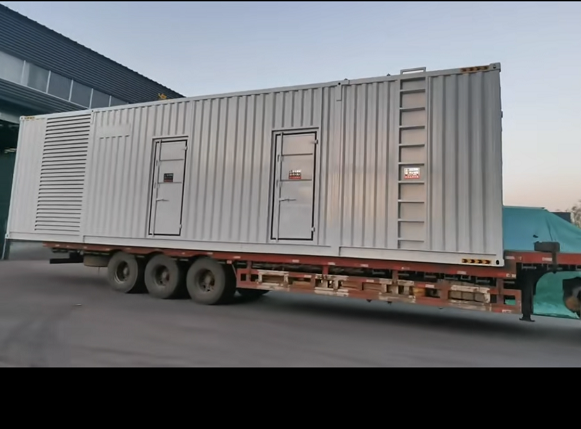 2000kw静音全新发电机发往供电现场